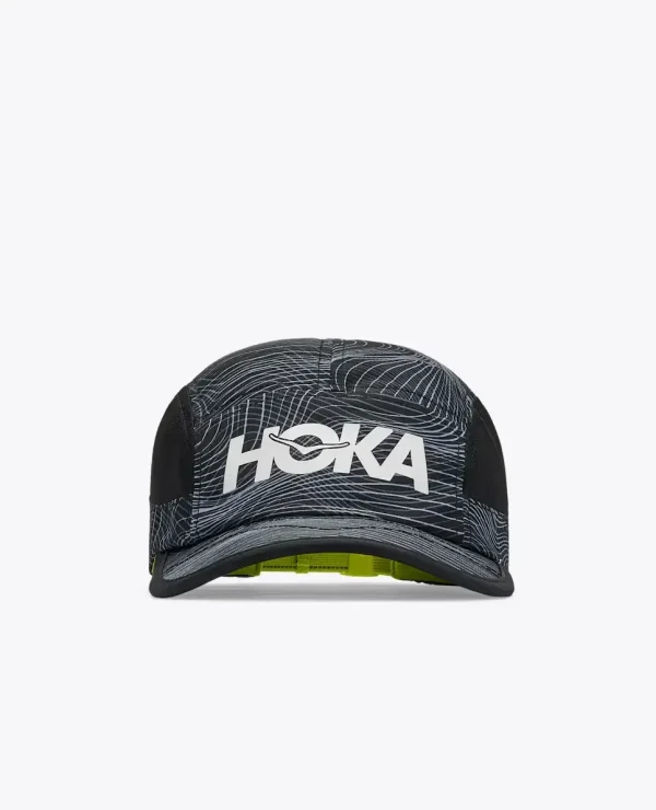 HOKA Hoka Run Hat Black White