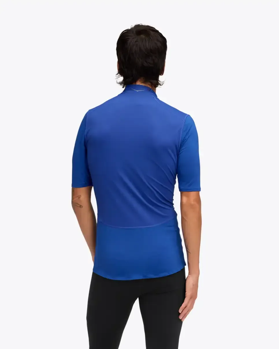 HOKA SkyBreeze Short Sleeve Zip Ultramarine