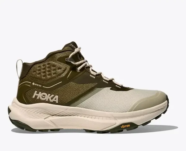 HOKA Transport Hike GORE-TEX Spruce Green Oyster Mushroom