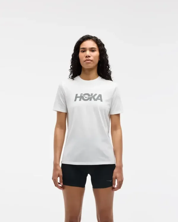 HOKA Core Logo Graphic Tee White (Women's)